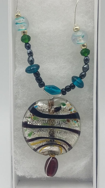 Multi Color Pendant Necklace