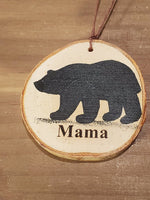 BEAR "MAMA" SM BIRCH TREE ORNAMENT
