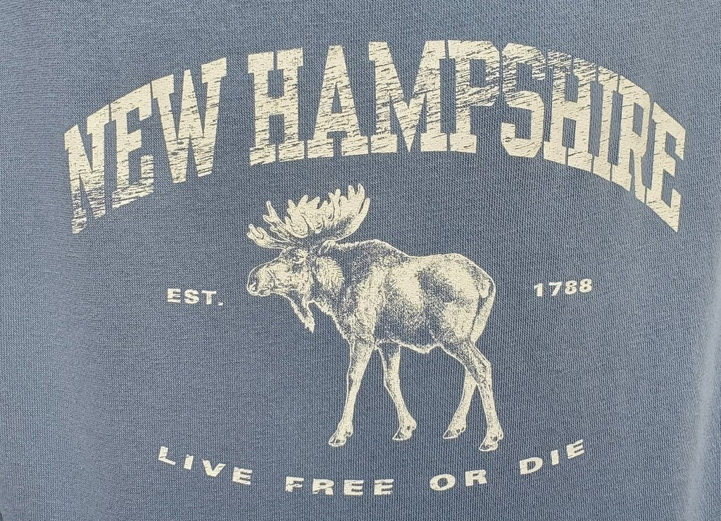 Vintage Moose NH Slat Blue Sweatshirt