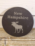 Moose "NEW HAMPSHIRE" coaster-slate (NAUTICALLY NORTHERN)