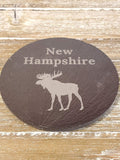Moose "NEW HAMPSHIRE" coaster-slate (NAUTICALLY NORTHERN)