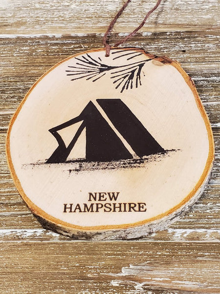 Tent "New Hampshire" Medium Birch tree Ornament