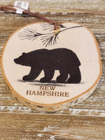 Bear New Hampshire medium birch tree ornament