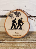 HIKERS "NEW HAMPSHIRE" MED BIRCH TREE ORNAMENT
