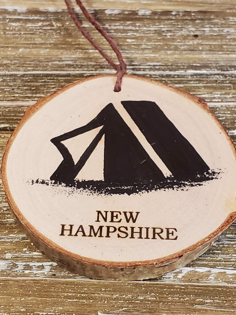 NH Tent Small Birch Ornament