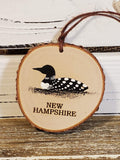 Loon New Hampshire small birch tree ornament