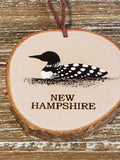 Loon New Hampshire small birch tree ornament