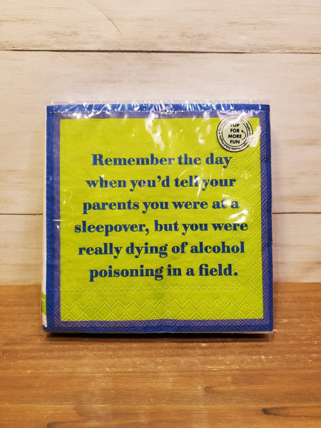 "Alcohol Poisoning/Sh**show"Napkins (Drinks On Me)
