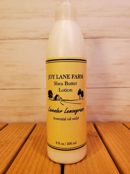 Lavender Lemongrass Shea Butter Moisturizing Lotion 8 Oz (Joy Lane Farm)