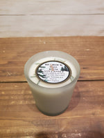 Fir-Nat Votive Frosted Glass Jar 2.5 Oz (Bed Rock Soy Candle)