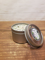 Bayberry Tin-Clear Window Clear Lid 4 Oz (Bed Rock Soy Candle)