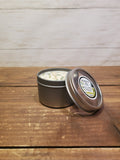 Honey Suckle Tin-Clear Window Lind (Bed Rock Soy Candle)