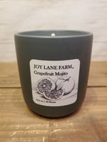 Grapefruit Mojito Ceramic Minimalist Candle Non Toxic-Coconut Soy (Joy Lane Farm)